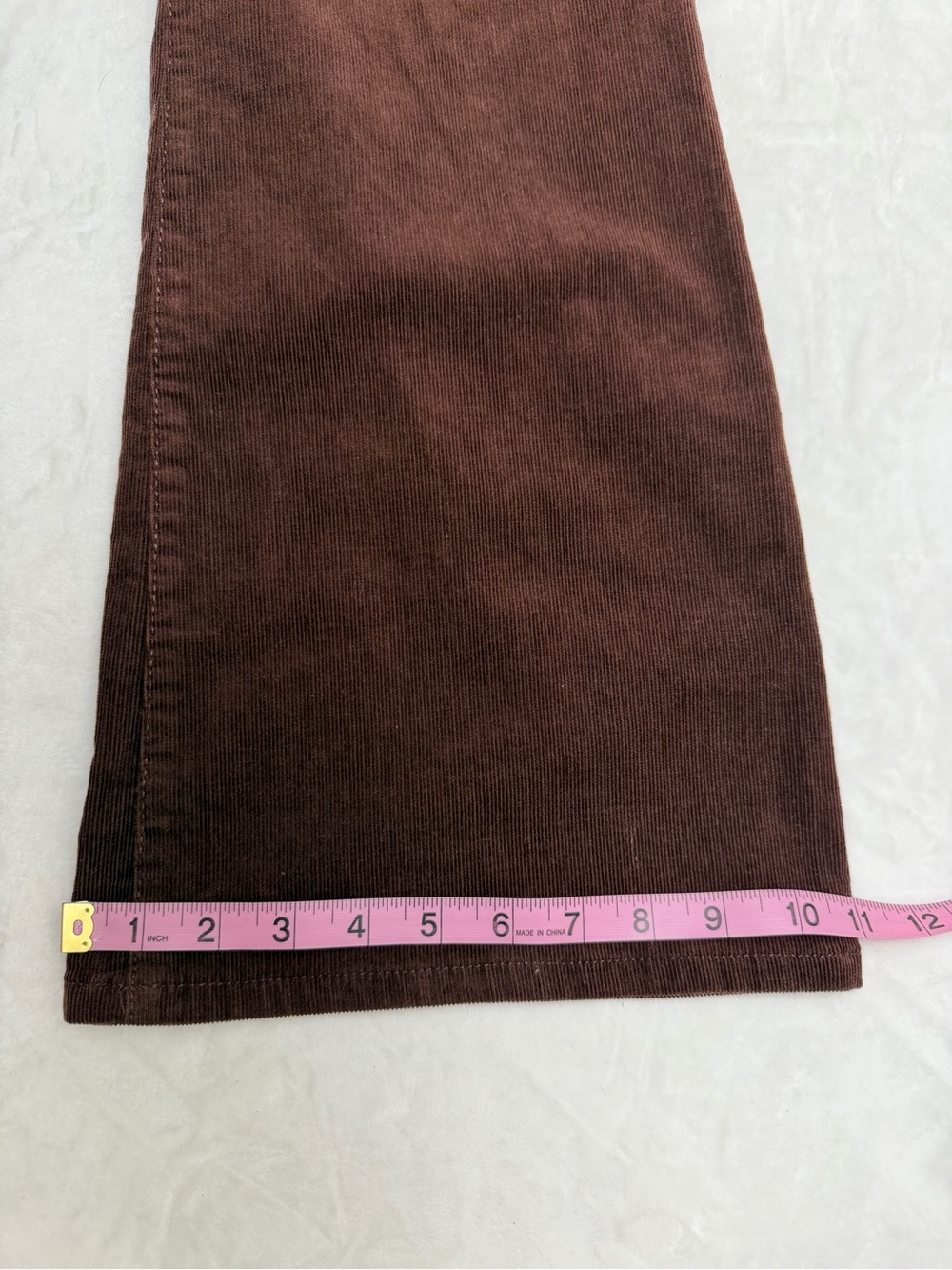 LOFT Modern Corduroy Flare Pants Brown 12/31 Y2K Style Bootcut Dark Academia - Picture 11 of 12